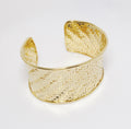 18k Yellow Gold Woven Cuff, Concave Shape