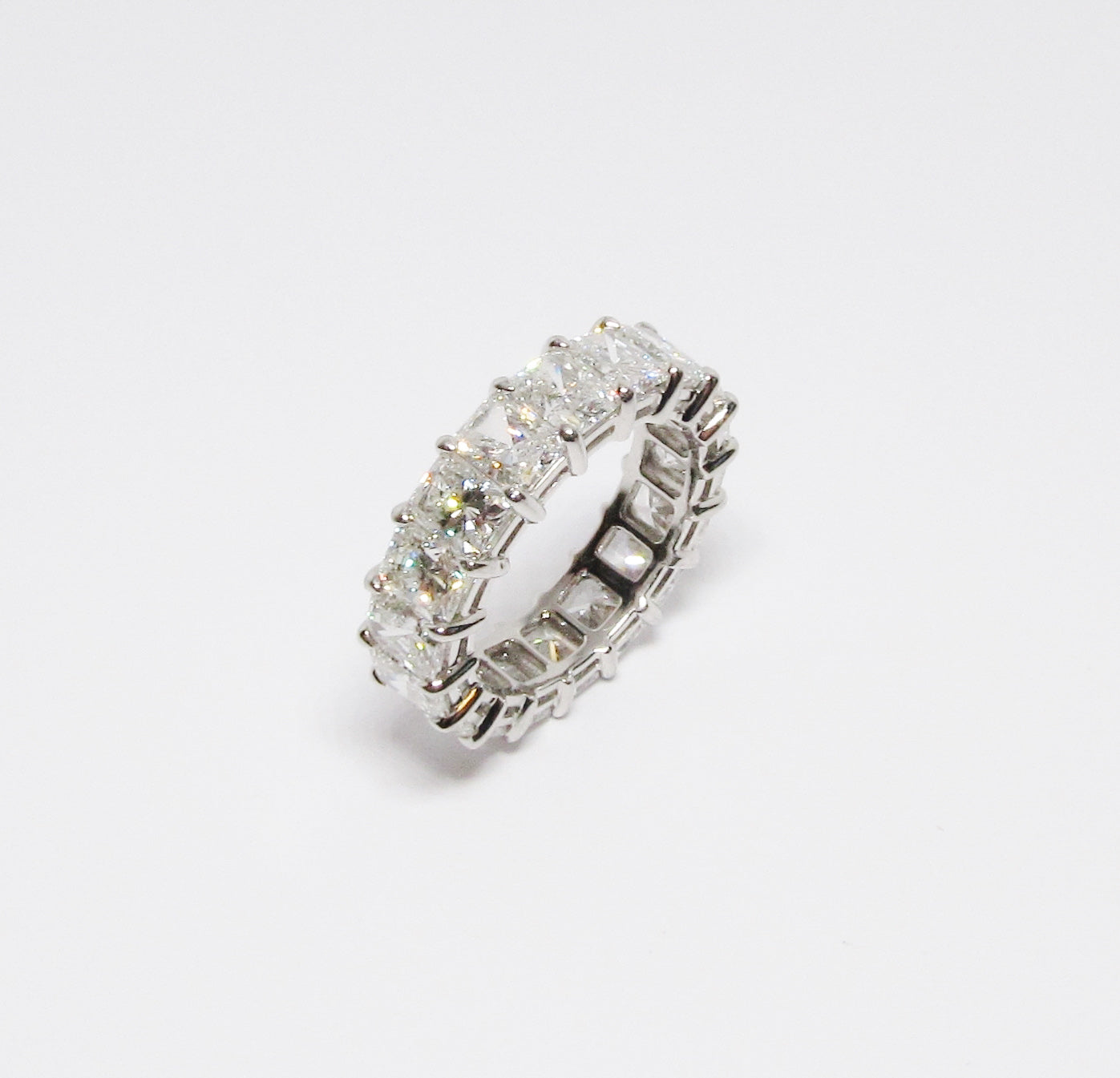 Diamond Eternity Band, 18 Radiant Cut Diamonds