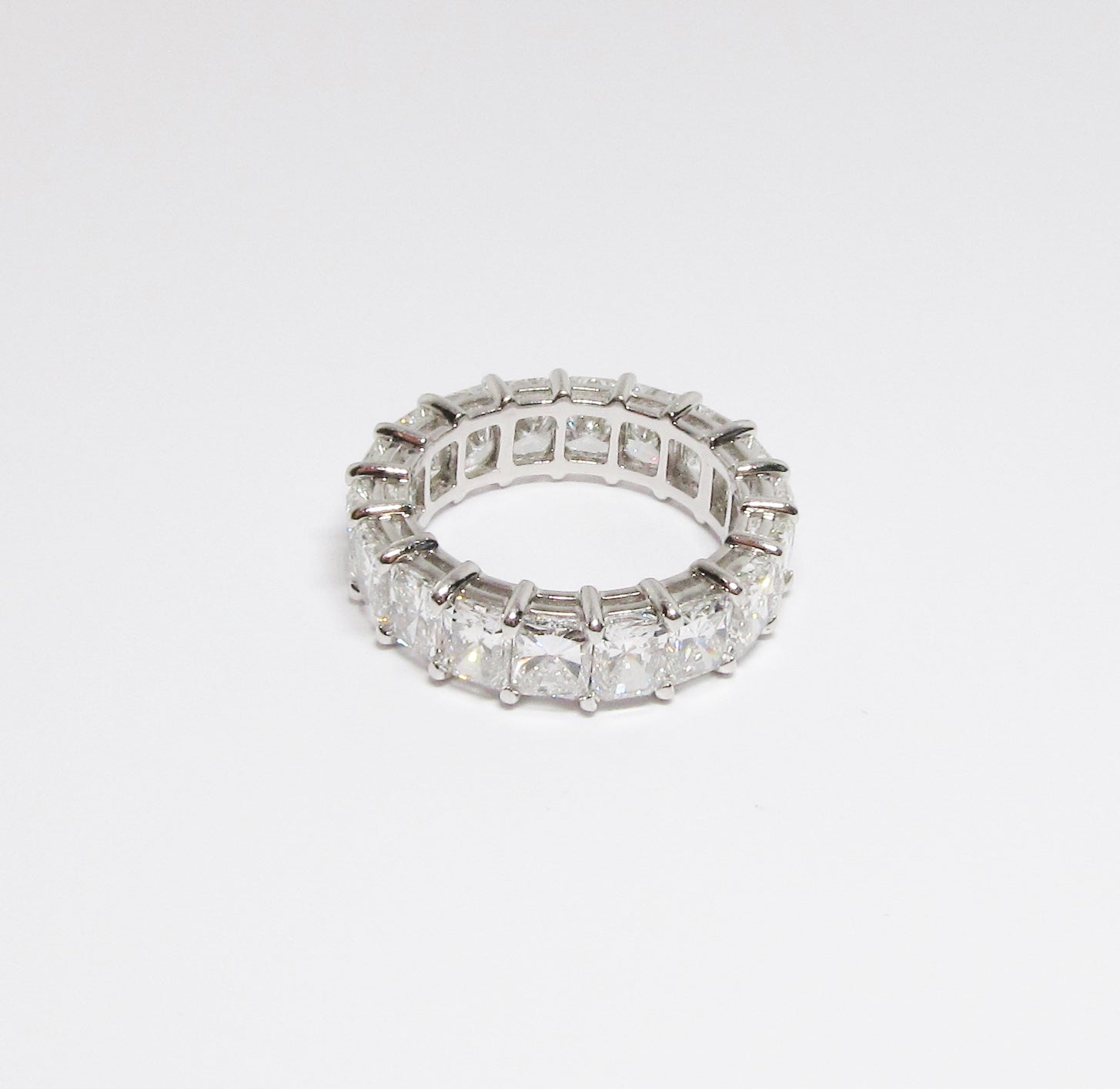 Diamond Eternity Band, 18 Radiant Cut Diamonds