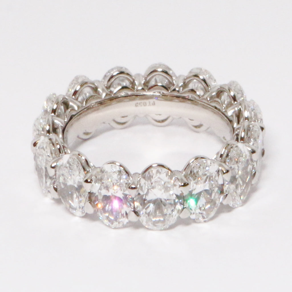 Diamond Eternity Band, 15 Oval Cut Diamonds