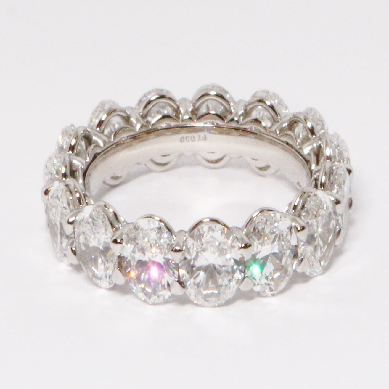 Diamond Eternity Band, 15 Oval Cut Diamonds