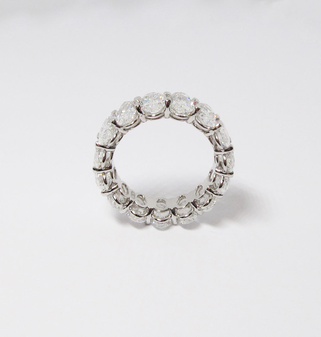 Diamond Eternity Band, 15 Oval Cut Diamonds