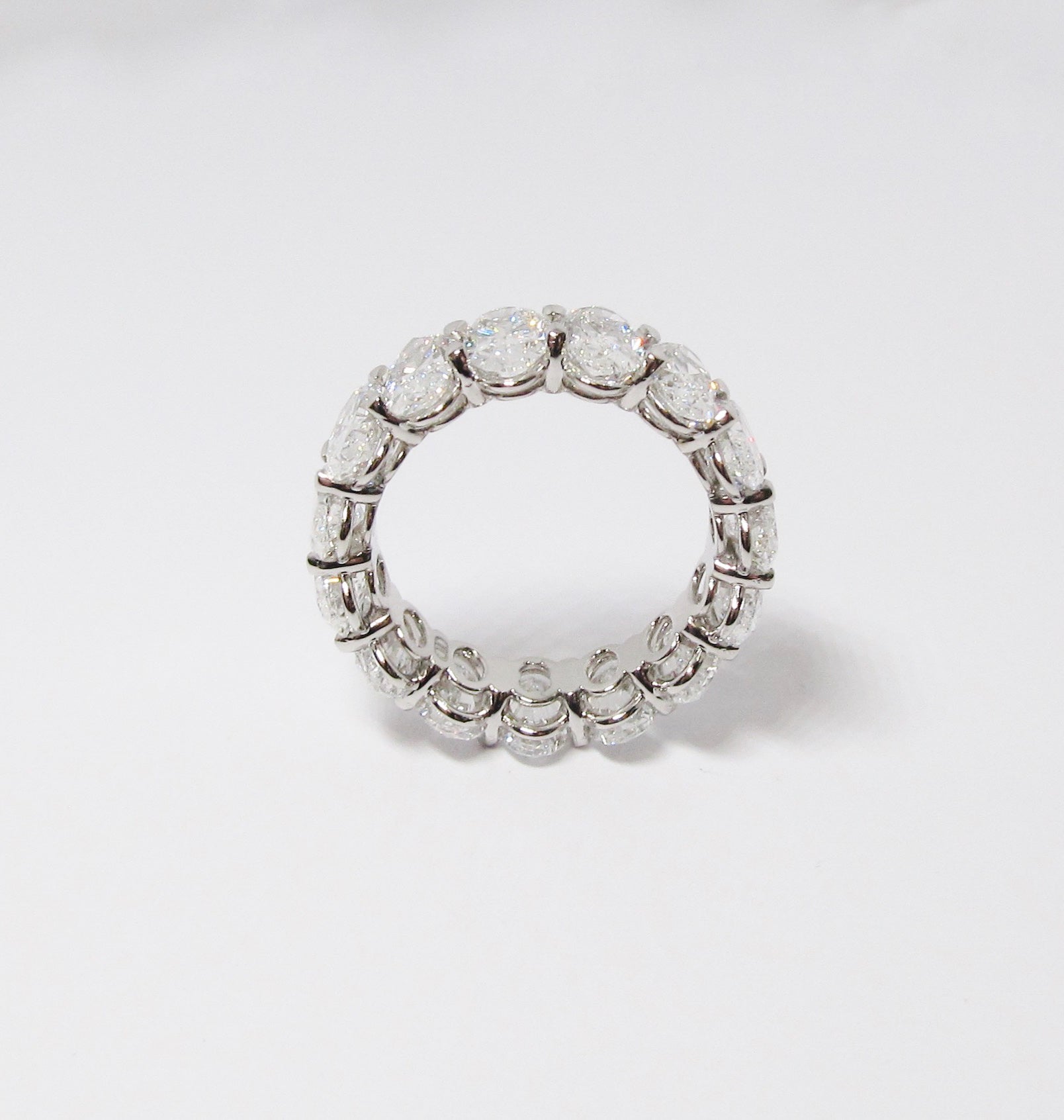 Diamond Eternity Band, 15 Oval Cut Diamonds