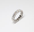 Diamond Eternity Band, 17 Oval Cut Diamonds
