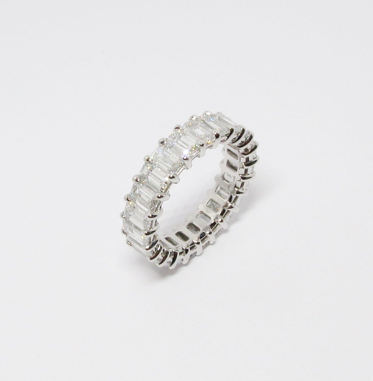 Diamond Eternity Band, 23 Emerald Cut Diamonds