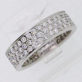 18K White Gold Eternity Band