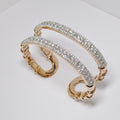 18k Rose & White Gold Wide Bangle