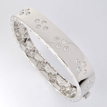 Load image into Gallery viewer, 18k White Gold Diamond Bangle Bracelet
