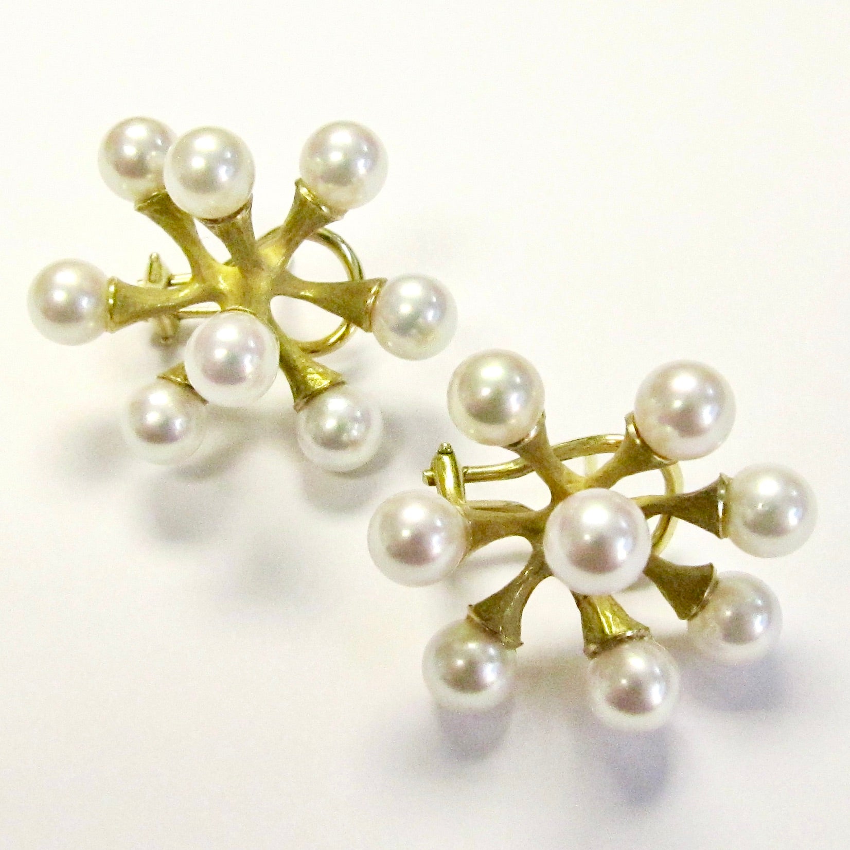 Single Jacks, Pink Akoya Pearl Earrings