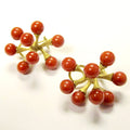 Single Jacks, Oxblood Coral Earrings