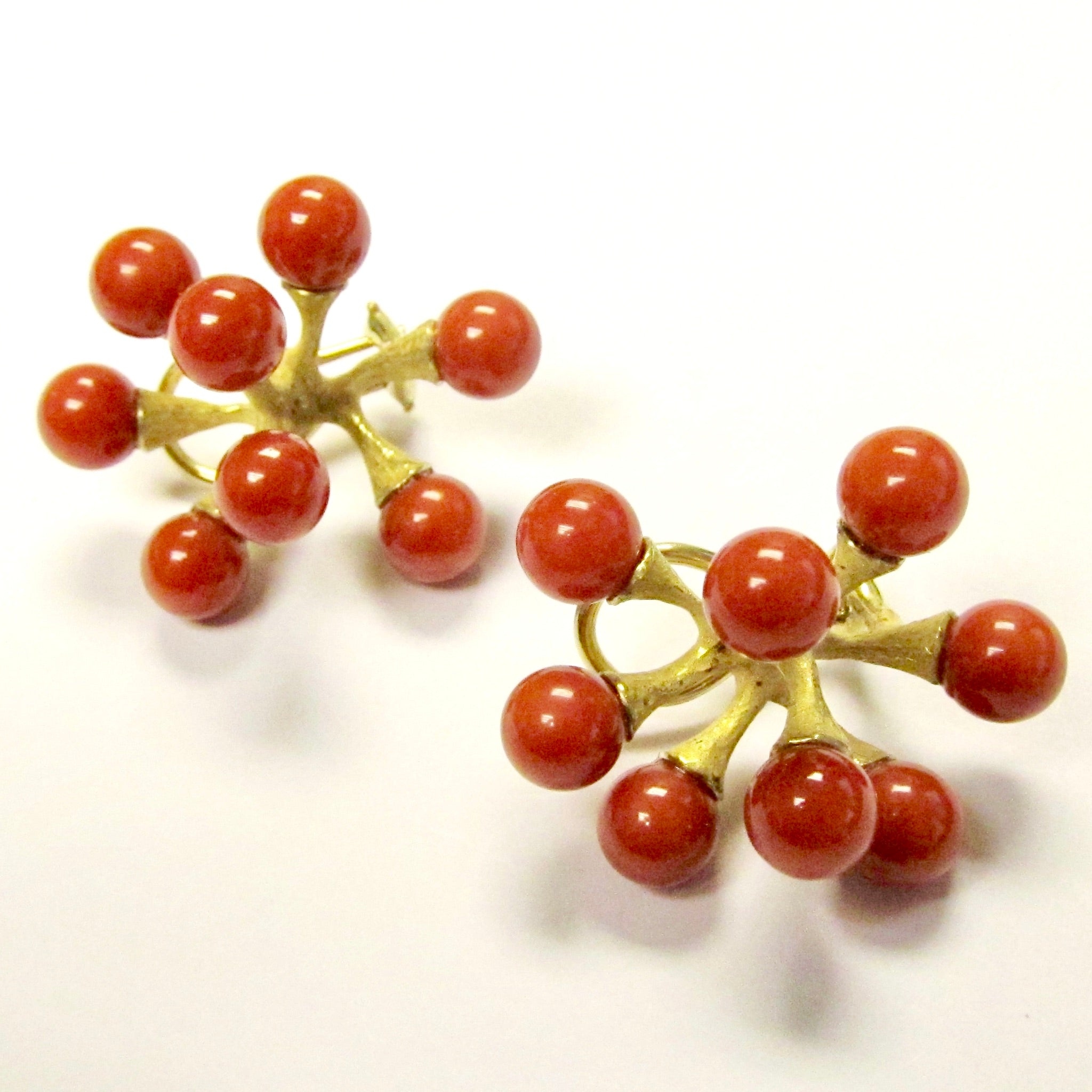 Single Jacks, Oxblood Coral Earrings