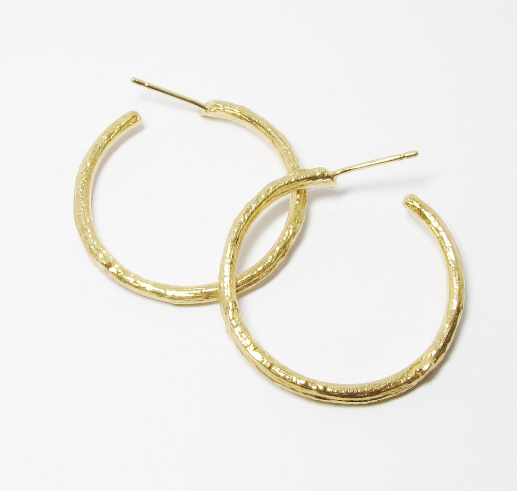 Olive Branch Hoop Earrings