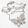18k White Gold & Diamond Butterfly Necklace