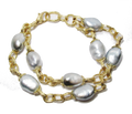 19k Yellow Gold & Tahitian Pea Bracelet