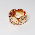 White Diamond & Pink Gold Ring