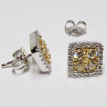 Yellow & White Diamond Earring