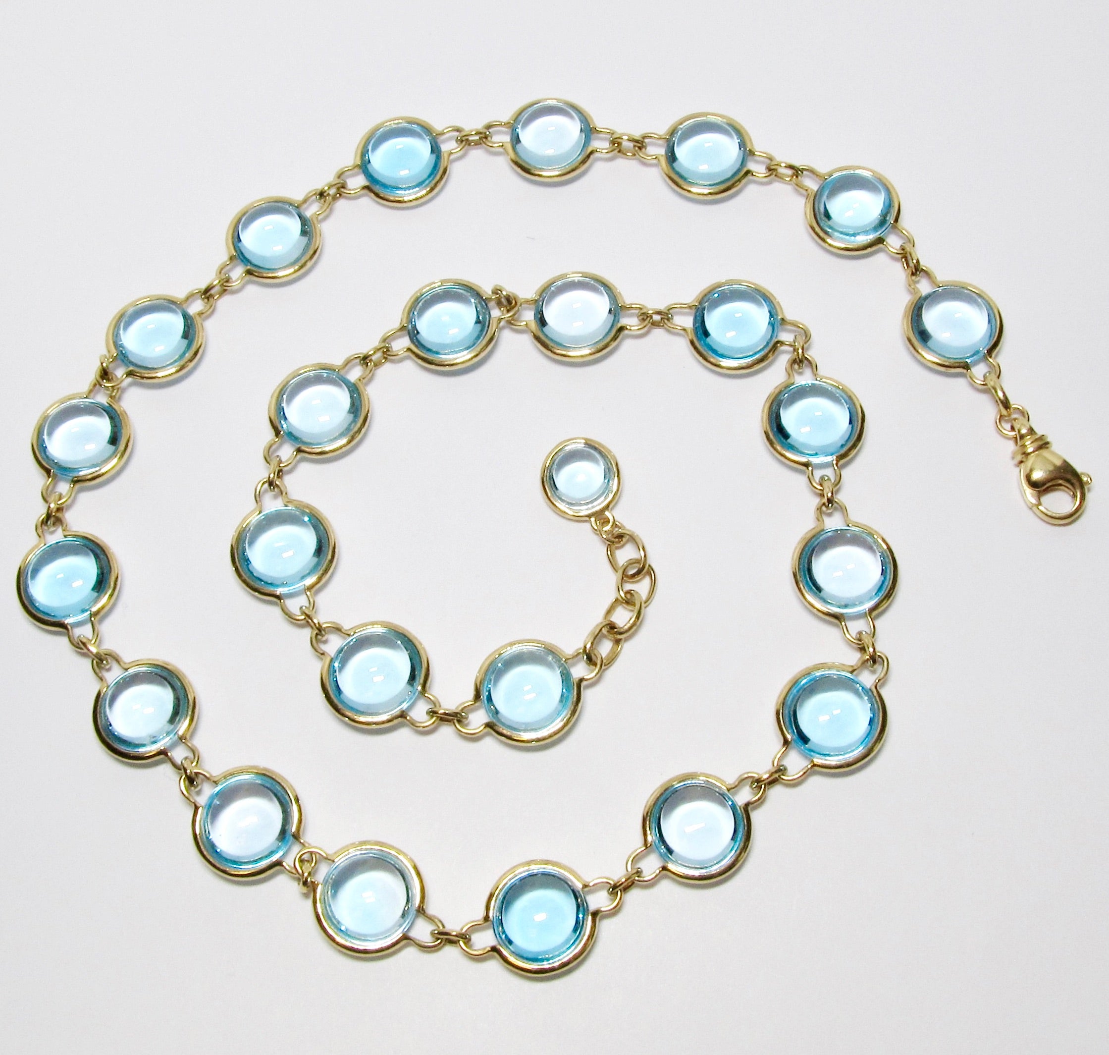 Blue Topaz 10MM Necklace