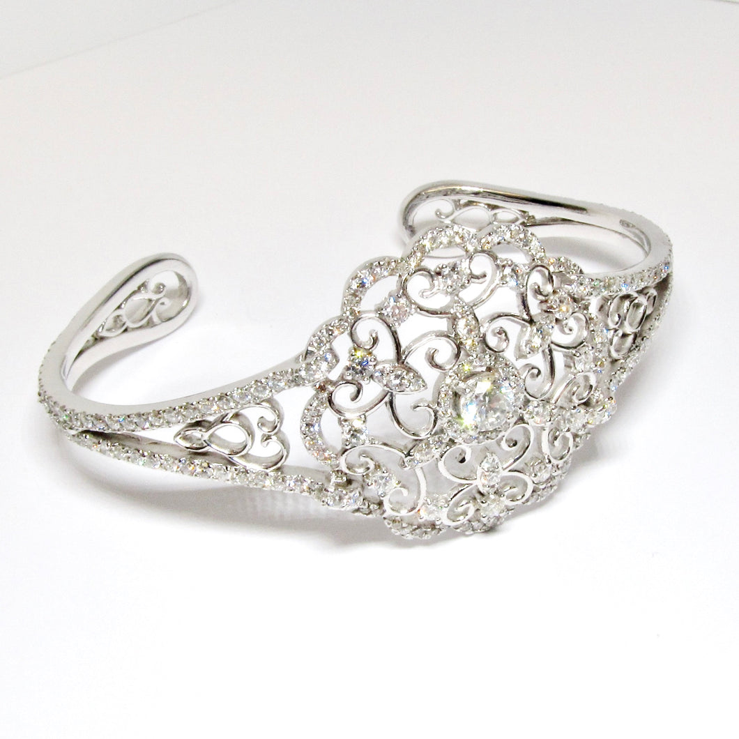 Diamond Bracelet, 14k White Gold