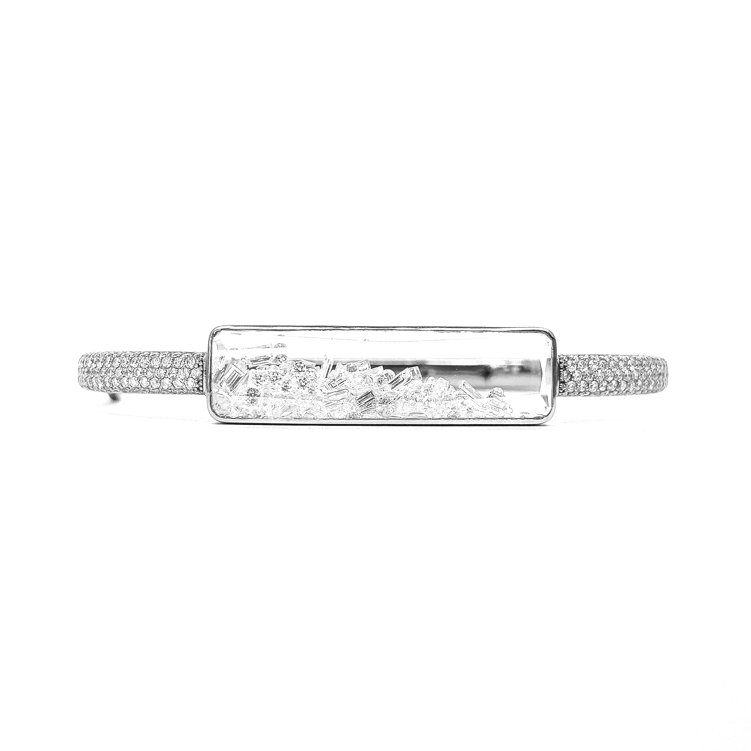 Diamond and White Sapphire Kaleidoscope Bracelet