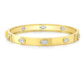 Gold & Diamond Bangle (Available in Yellow Gold, Rose Gold)