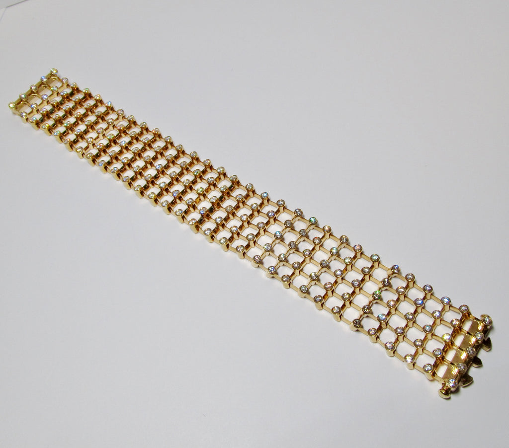 18k Yellow Gold & Diamond Bracelet