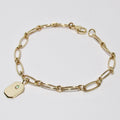 14K Yellow Gold Pointy Oval Bracelet