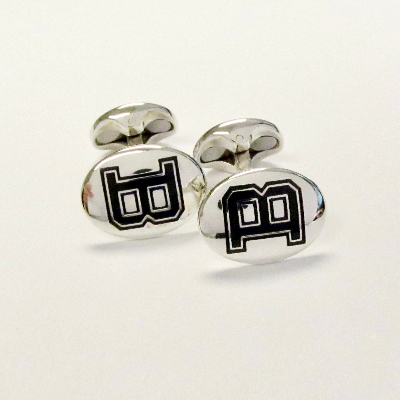 Bowdoin Cufflinks, Sterling Silver & Enamel