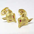 18k Yellow Gold Fox Cufflinks