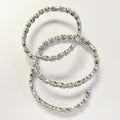 18k White Gold Three Row Hinged Bracelet