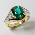 18k Yellow Gold & Platinum Custom Ring