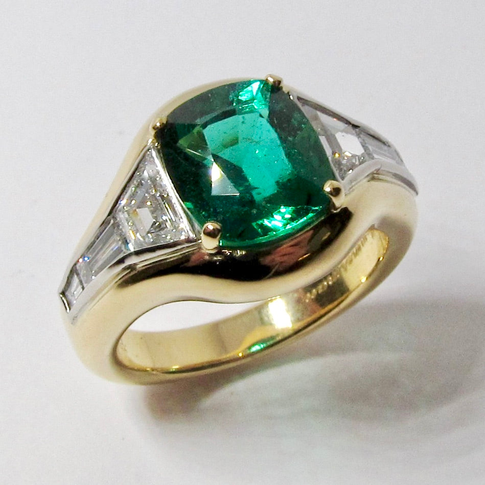 18k Yellow Gold & Platinum Custom Ring