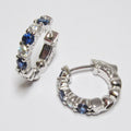 14k White Gold Blue Sapphire Earrings