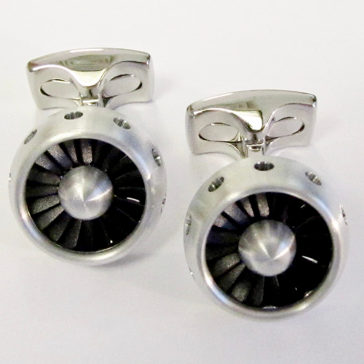 Turbine, Brushed Aircraft Cufflinks