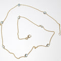 14k Yellow Gold Aquamarine Necklace