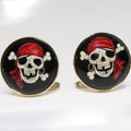 Carved Crystal Pirate Cufflinks