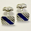 Sterling Silver Enamel Cufflinks