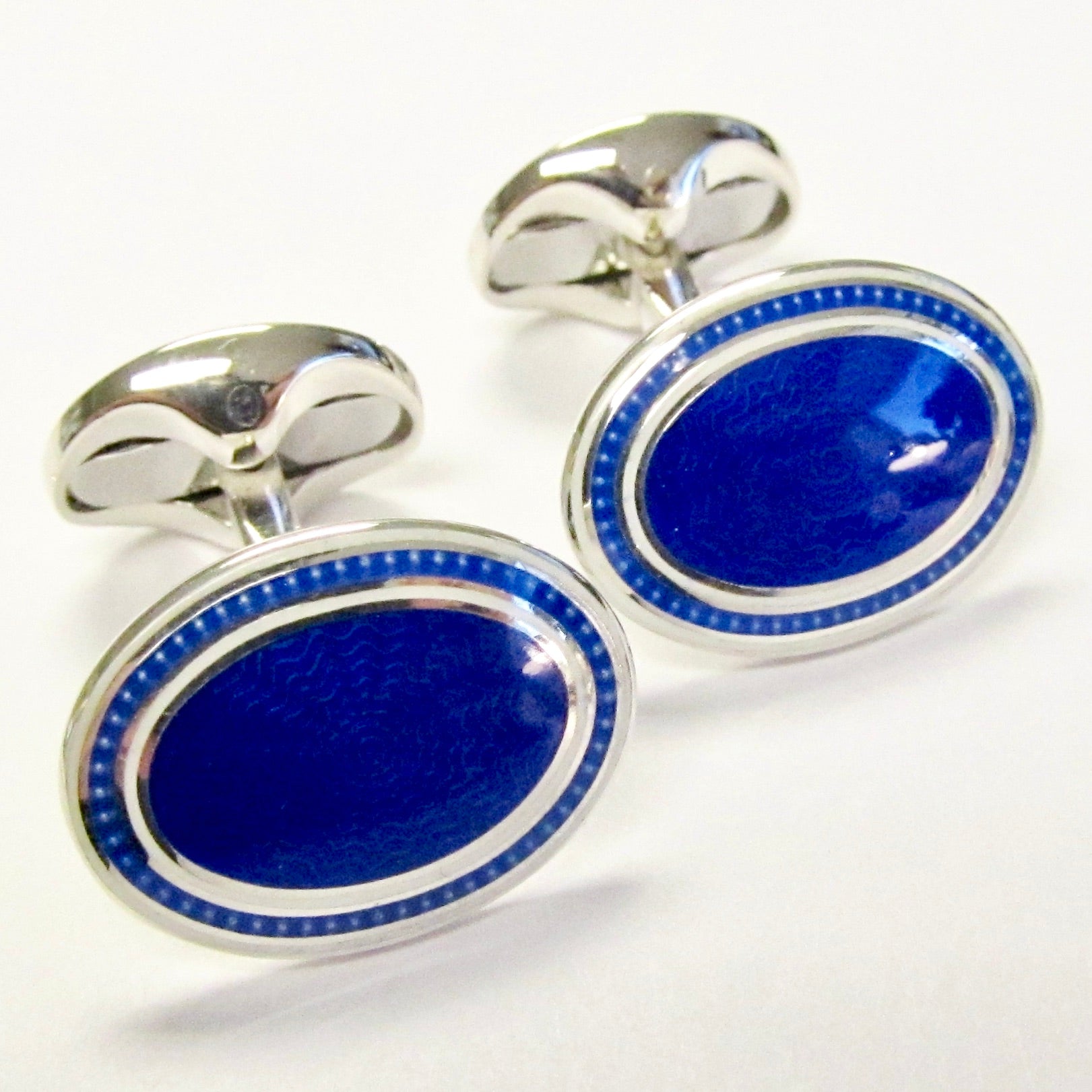 Sterling Silver & Enamel Cufflinks