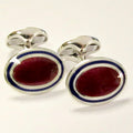 Sterling Silver & Enamel Cufflinks