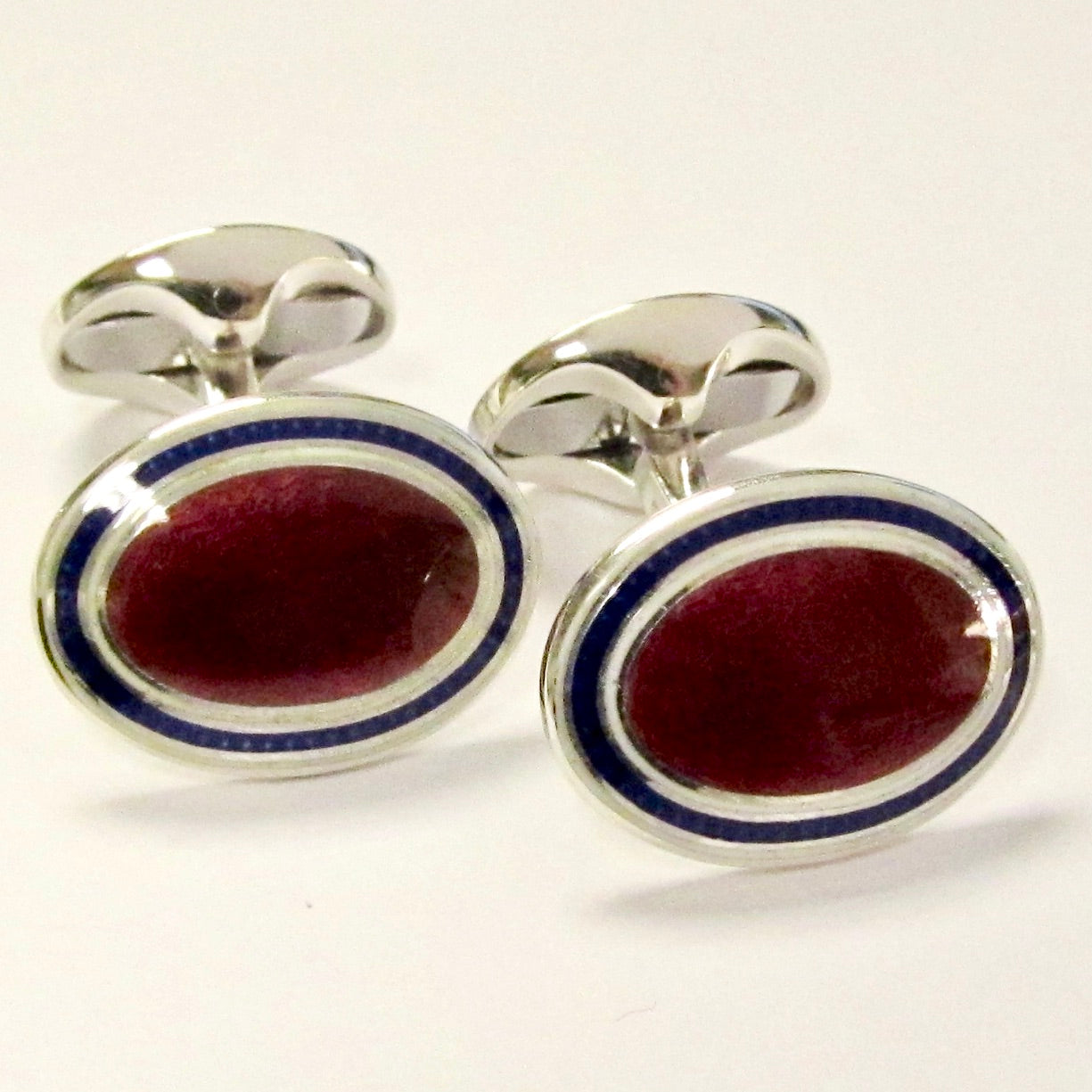 Sterling Silver & Enamel Cufflinks