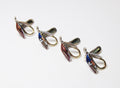 18k Yellow Gold + Enamelled Fishing Fly Studs