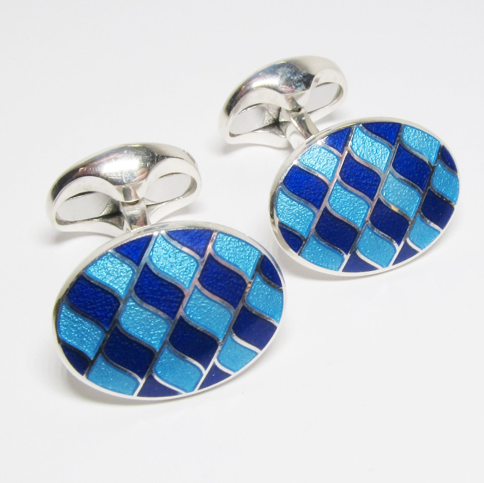 Sterling Silver + Enamel Cufflinks