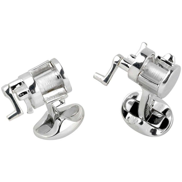 Deep Sea Fishing Reels, 3D Model Cufflinks