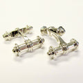 Sterling Silver Sprung Dumbell Cufflinks