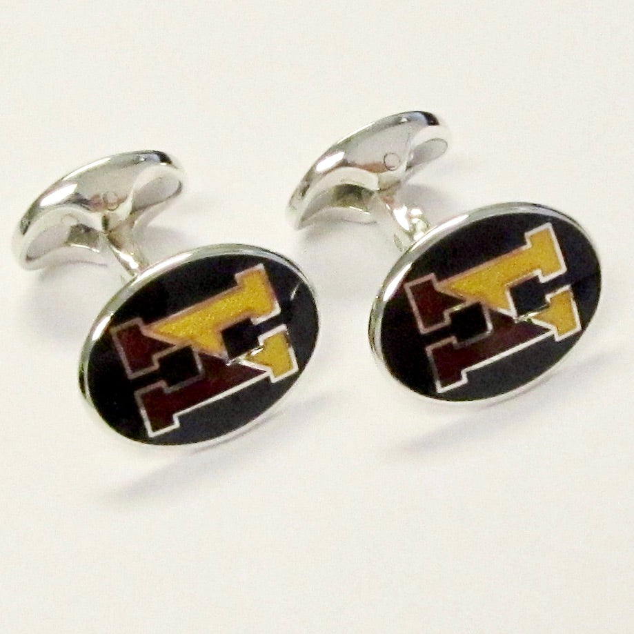 Haverford School Split H Oval Cufflinks