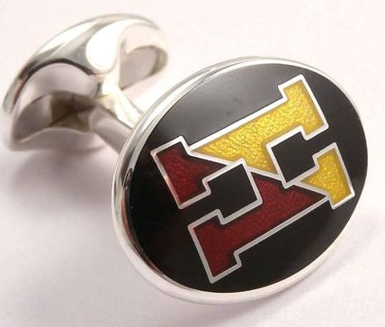 Haverford School Split H Oval Cufflinks