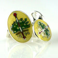 Merion Golf Club, Sterling Silver Enamel Cufflinks
