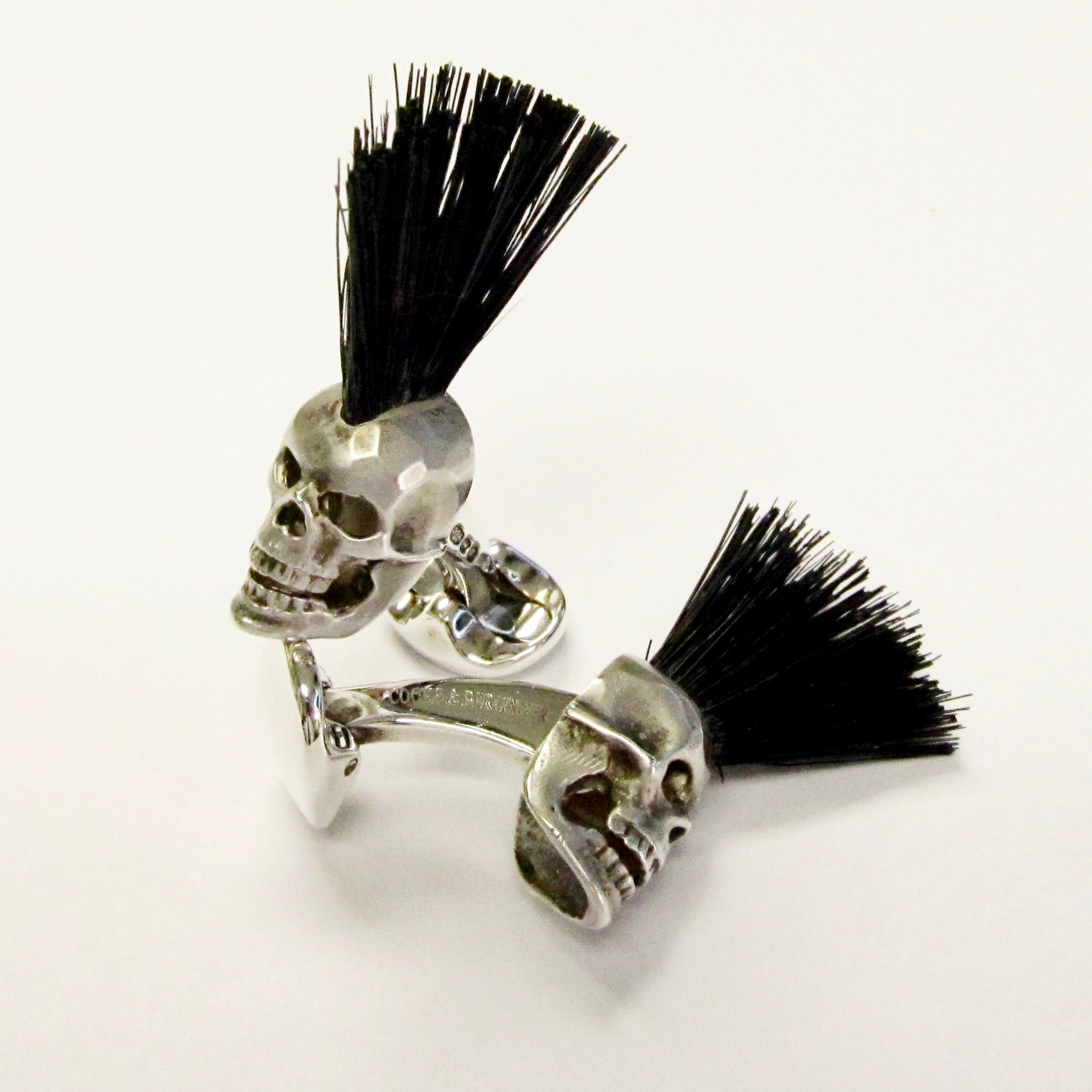 Sterling Silver Skull Model Cufflinks