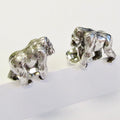 Sterling Silver Gorilla Cufflinks