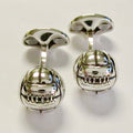 Sterling Silver Enamel Soccer Ball Cufflinks