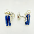 Sterling Silver & Enamel Golf Bag Cufflinks
